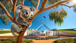 Australian Capital Territory, featuring a koala bear at the Parliament House in Canberra