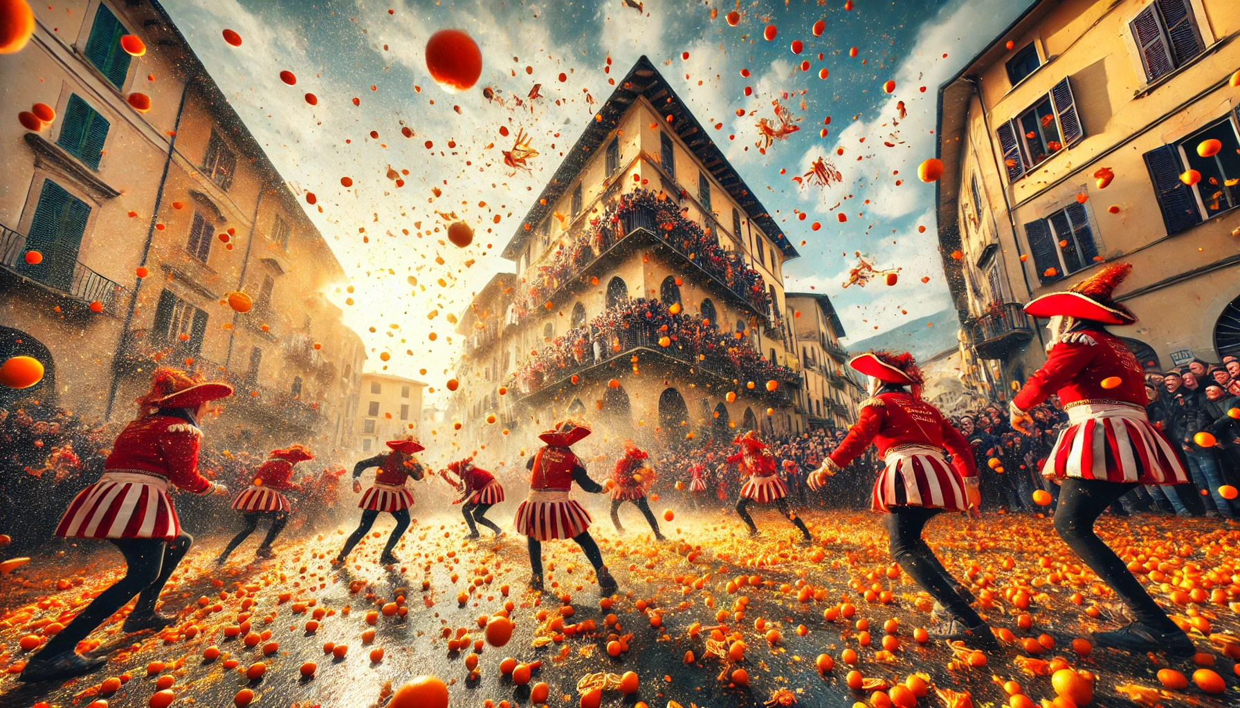 Ivrea Orange Battle during the Carnival of Ivrea