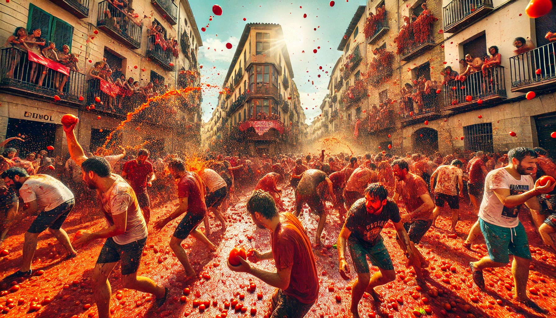 La Tomatina festival in Buñol, Spain