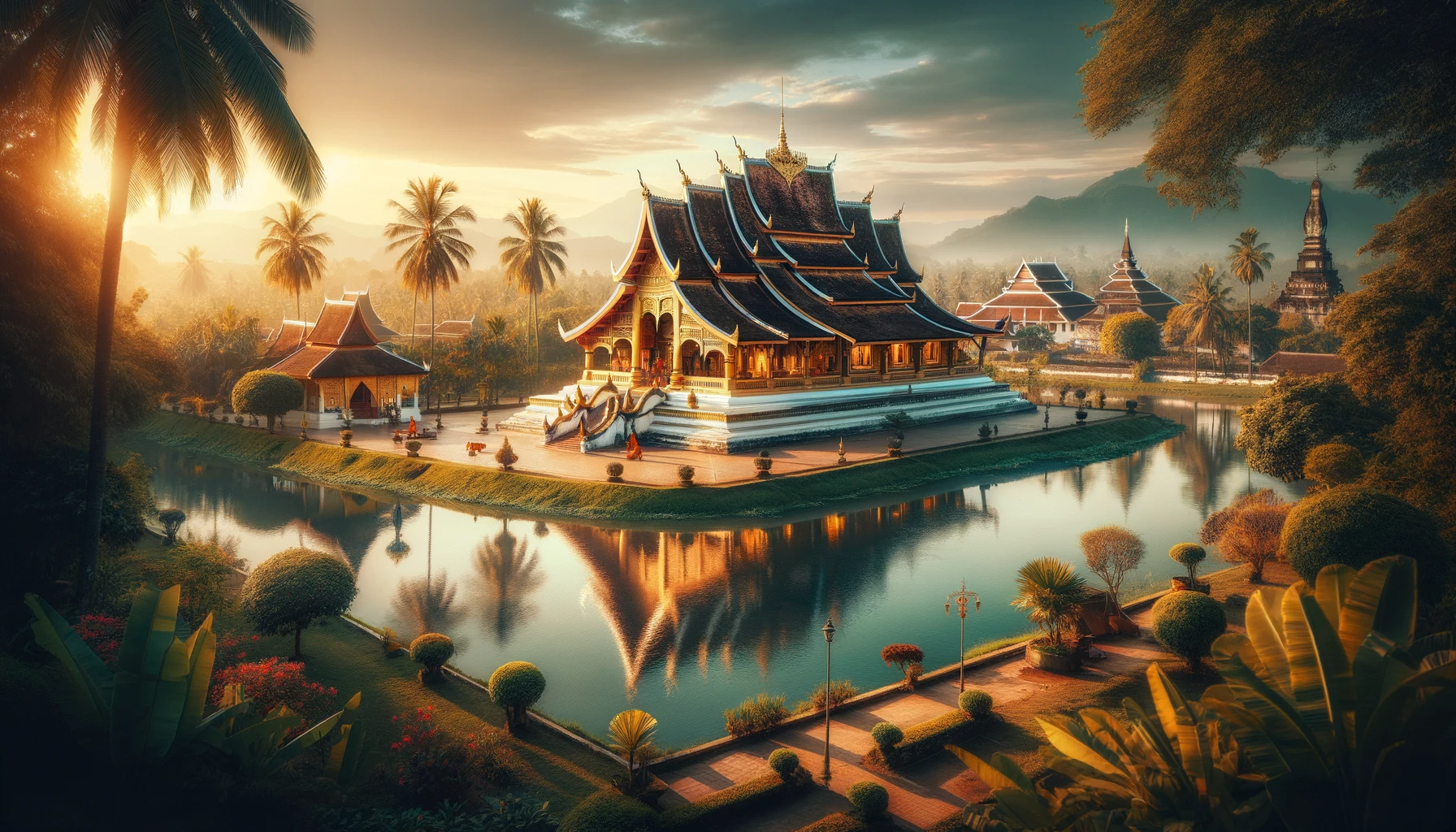 Laos's iconic Wat Xieng Thong temple in Luang Prabang