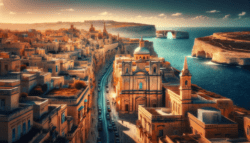 Malta ancient city of Mdina and the Azure Window