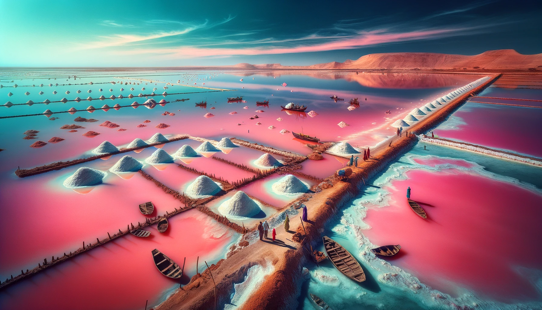 Senegal Pink Lake Lake Retba